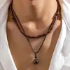Set de Colgante de Collar Multicapa Transfronterizo de Amazon, Gargantilla de Moda Estilo Retro, Cadena para Suéter Estilo Étnico al por Mayor