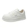 Zapatos Blancos de Plataforma Super Ligeros para Mujer Moda Otoño Nuevas Llegadas Versátiles Casual Deportivos Zapatos de Tabla Ligeros de Aumento de Altura Zapatos Individuales