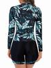 2025 comercio exterior AliExpress Calzoncillos tipo bóxer europeos y americanos divididos traje de baño talla grande Amazon sexy cremallera estampado manga larga