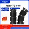 Tubo corrugado preto antiestático Conexão macia de PTFE Tubo corrugado de PTFE Mangueira de Teflon Vendas diretas da fábrica