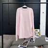[En Stock] Suéter de punto grueso VC 100% lana con bordes enrollados tricolores, versátil estilo de invierno nuevo para mujer