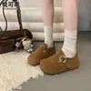 Sapatos Birkenstock retro de couro genuíno, com cobertura total, plataforma alta e sola grossa para mulheres, novos mocassins Birkenstock slip-on outono 2026