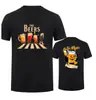 Camiseta Europeia de Tamanho Europeu com Gola Redonda 100% Algodão 180g com Desenho de Carro e Cerveja--Pedido Personalizado para Elegância de Estilo Europeu e Americano