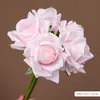 Luxuoso e macio ao toque, buquê de rosas artificiais hidratante, adereço de decoração de casamento, material DIY, decoração de feriado, artesanato de arranjo floral