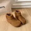 Botas de nieve retro de suela gruesa, que aumentan la altura, forradas de felpa para mujer, nuevos zapatos de algodón cálidos versátiles de invierno 2026, botines Birkenstock
