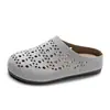 Sandalias Planas Cerradas de Verano para Niñas Estilo Retro Birkenstock con Calados Antideslizantes Cómodas Medias Pantuflas
