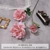 2 Flores Simuladas 1 Rosa Leifei Flores Artificiales Falsas de Seda Ramo Flores de Boda Adornos Decoración de Sala de Estar Flores Florales de Plástico