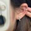 "Brisa Marina" Clip para Oreja sin Agujero para Mujer Lujo Ligero Nicho Placa de Incienso Antimosquitos Clip para Oreja Pendientes de Perla de Alta Calidad para Mujer