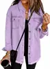 Chaqueta Camisa de Mezclilla Lavada Transfronteriza Otoño e Invierno 2024 Abrigo con Dobladillo Deshilachado Estilo Casual Cómodo Corte Holgado
