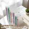 Capa Colorida para Caderno de Folhas Soltas A5A6A7M5 Capa de Planejador com Fecho de Seis Furos Couro Macio Brilho Fino Capa Transparente para Caderno de Folhas Soltas