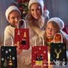 Bolsa de Regalo Navideña Serie Bd Árbol, Copo de Nieve, Reno, Papá Noel Bolsa de Papel Kraft Blanco