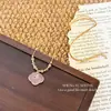 Xiangyun DuoduoNovo Estilo Chinês Rosa Jade Sintético Nuvem Auspiciosa Corda Trançada Colar Estilo Chinês Retrô Suave Doce Corrente para Clavícula