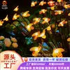 Luces Solares para el Suelo con Forma de Abeja, Activadas por el Viento, Impermeables, Luces Decorativas para Jardín y Patio, Luces para Césped, Luces Pequeñas de Abeja, Luces LED