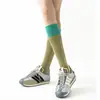Meias de Compressão para Fitness, Ciclismo, Caminhada, Tênis, Meias Elásticas, Meias de Caminhada, Meias de Corrida Listradas Melard para Mulheres
