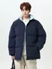 Jaqueta de Algodão Masculina Jaqueta de Algodão Acolchoada Quente Espessa para Casal Inverno Gola Alta Casual Roupa Exterior