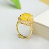 Anillo de Ámbar Natural Aiyu Anillo de Cera de Abeja Joyería de Estilo Étnico Fábrica Venta al por Mayor y Entrega S3120411