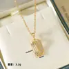 Colar Pingente Letra O em Zircônia Estilo Coreano Luo Chen para Mulheres, Corrente de Clavícula da Moda, Luxo Leve, Acessório Versátil de Alta Qualidade