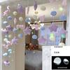 Cortina de puerta para dormitorio en casa, cortina colgante popular con corazón de niña para puerta de habitación infantil, decoración de pared de aspecto elegante, sin perforaciones