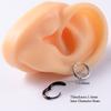 Pendientes de perforación sencillos de gran tamaño con hebilla de oreja de acero inoxidable transfronterizo, anillo de oreja con personalidad, anillo de hueso de oreja con aguja fina galvanizada a la moda