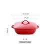 Molde Escandinavo de Doble Asa para Hornear con Tapa Cerámico Cuadrado para el Hogar Horno Microondas Cocina Horneado Tazón para Queso