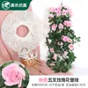 Glicínia Violeta Flor Artificial Pendurada na Parede Parede para Fotografia de Casamento Flor Falsa Pendurada Buquê de Flores Cesta Suspensa para Sala de Estar Decoração de Parede