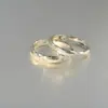 Anillos de Pareja Estilo Sureño de Plata Pura S999, un Par de Anillos Abiertos de Lujo Ligero, Anillos de Nicho de Gama Alta para Mujeres, Regalo de Cumpleaños