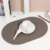 En Stock Al Por Mayor Estilo INS PVC Aislamiento Térmico Impermeable Resistente a Manchas Resistente al Calor Manteles Individuales Restaurante Occidental Mantel de Mesa Semi-Silicona Tacto de Alta Gama Manteles Individuales