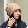 Gorro Apilado Otoño e Invierno Gorro Cálido para Mujer Cubre Cabeza Protección para Orejas Gorro Postparto Gorro para el Frío Adelgaza la Cara Versátil Tejido Cortavientos Protección contra el Frío