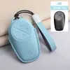 Distribución del Fabricante: Adecuado para Fundas de Llave de Cuero para Coche Nio Es6/Es8 Estuche de Llave de PU Tricolor para Hombres y Mujeres