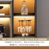 Conjunto de Taças de Vinho Tinto com Diamante de Luxo Leve Decorações para Armário de Exibição de Alta Gama em Casa Armário de Vinho Suporte para Taças Decantador