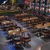 Barra de Limpieza de Viento Industrial Mesa y Silla Combinación KTV Bar Restaurante de Barbacoa Restaurante Soporte para Tarjetas Cafetería Tienda de Té con Leche Sofá Soporte para Tarjetas