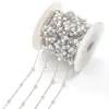 Espaciador 2cm Cadena Chapada en Cobre Perla Accesorios para Joyería DIY Hechos a Mano Cadena de Cuentas Espaciadoras para Joyería Ropa Pasador de Pelo Borla