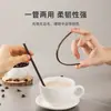 Palillos desechables para revolver café de tres agujeros, empaquetados individualmente, para bebidas y té de leche, con punta afilada y agujeros pequeños, adecuados para uso comercial