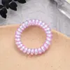 Goma para el Cabello de Alta Elasticidad, Goma para el Cabello Transparente Tipo Cable de Teléfono, Cuerda para el Cabello con Anillo Grande de Teléfono de Alta Gama Coreana, Accesorios para el Cabello al por Mayor