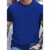 [Camiseta de algodón talla europea] Unisex Suave Cuello Redondo Transpirable Verano Casual Diseño Casual Corte Regular,