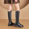 Botas Altas Gruesas y Forradas de Felpa, Nuevo Modelo 2026 Botas de Nieve para Mujer, Piel y Piel Integradas, Botas Altas de Suela Gruesa de Invierno, Botas Altas Cálidas