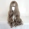 Peluca de Moda Japonesa y Coreana para Mujer Cabello Largo Rizado Realista y Natural Esponjoso que Afina el Rostro Cubre-pelo de Ola Grande