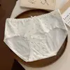 Bragas Antibacterianas de Algodón Puro 10A para Mujer, Tiro Extendido, Calzones Florales de Encaje de Algodón Puro para Niñas