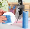 Punto de desgarro de onda de agua desechable perezoso ondulado enrollado tela no tejida paño de cocina estropajo