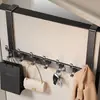 Colgador de Puerta Montado en la Parte Trasera sin Taladro para Dormitorio y Baño, Gancho de Pared sin Rastro para Abrigos y Sombreros, Estante de Almacenamiento