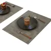 Manteles individuales de cuero engrosado, impermeables y a prueba de aceite, tapetes termoaislantes, manteles para mesa del hogar, tapetes para platos y tazones, manteles de mesa estilo occidental, tapetes para mesa antiquemaduras