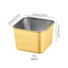 Taza de Salsa de Acero Inoxidable 304 Transfronteriza, Taza Cuadrada para Ensalada, Taza de Snack de Tomate en Stock, Plato para Salsa, Plato para Dips al por Mayor