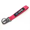 Chaveiro de desempenho BM cordão de celular modificado pingente de carro de metal pulseira de tecido com pingente bordado