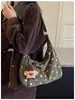 Bolsa de ombro com poá estilo coreano para mulheres, novo modelo 2026, bolsa tote grande para o dia a dia, bolsa transversal simples e versátil