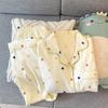 Pantalones de manga larga para mujer, pijama, nuevo color de primavera, puntos de grafiti, estilo popular en línea, traje de ropa para el hogar, foto real, venta al por mayor