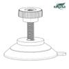 Venta Caliente Transfronteriza Ventosa de Tornillo de 32 mm Ventosa de Tuerca Transparente M4M5M6 con Rosca Longitud 6-15 mm