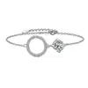 Daisi Ni Joyería Transfronteriza Nueva y Colorida de Moissanita Pulsera Geométrica Delgada de Moda Ajustable Venta al por mayor de fábrica