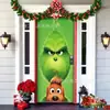 Venda Quente Transfronteiriça Cortina de Porta de Natal Impressão de Alta Definição Grinch Cachorro Decoração de Festival Cortina de Porta Pano Pendurado