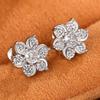 Pendientes elegantes de circonita con diseño de flores de Cao Shi, pendientes con sentido de la luz, pendientes clásicos de flores de copo de nieve de lujo, joyería