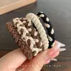 Goma Negra Desechable para el Cabello de Mujer tamaño pequeño Estuche de Cuero Alta Elasticidad Duradero Cuerda para el Cabello Anillo para el Cabello